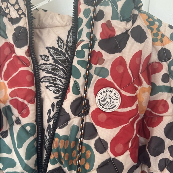Amazing Farm Rio Romantic Garden Puffer Jacket, Reversible in XS - Picture 14 of 16